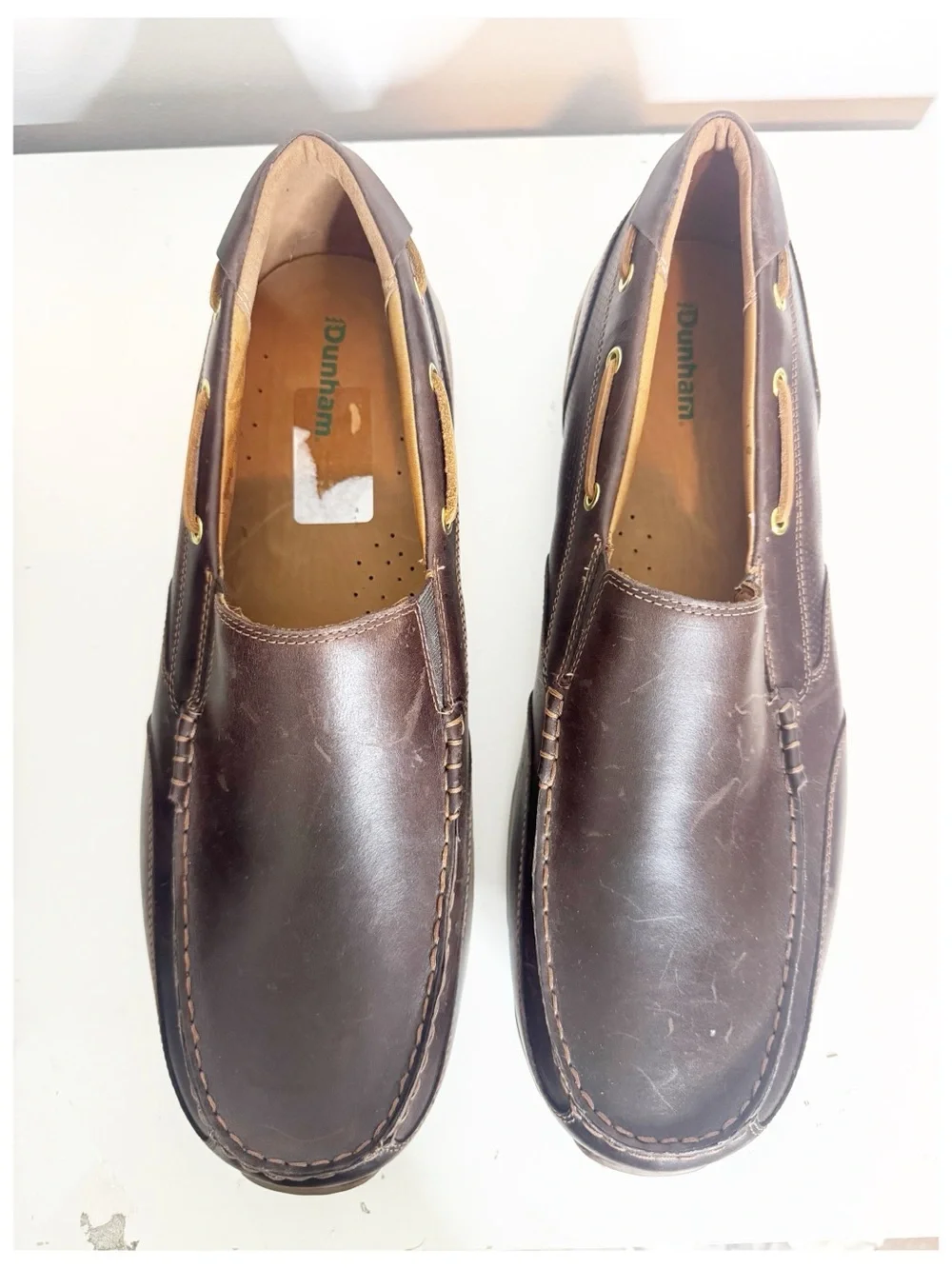 Dunham Men's Waterford Tan Slip-On Boat Shoes CH0503 men 17 extra wide